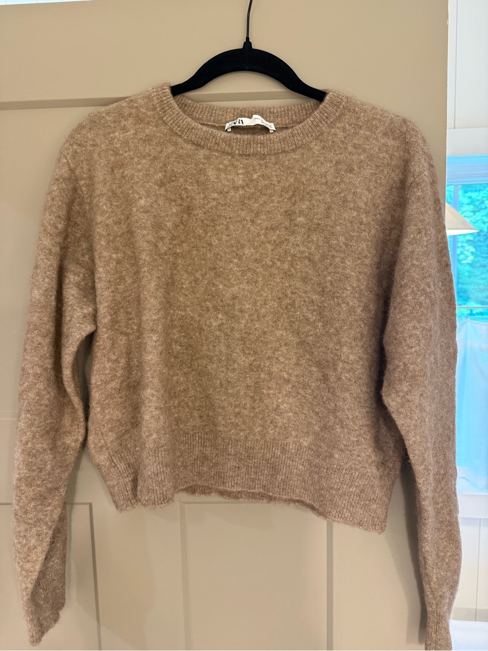 ZARA BROWN CROPPED SWEATER